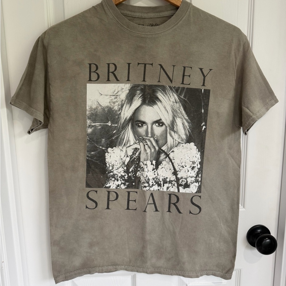 Britney Spears Licensed Graphic Tee - Olive Green